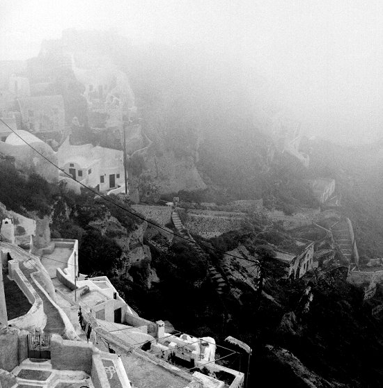 Oia in Fog, Santorini