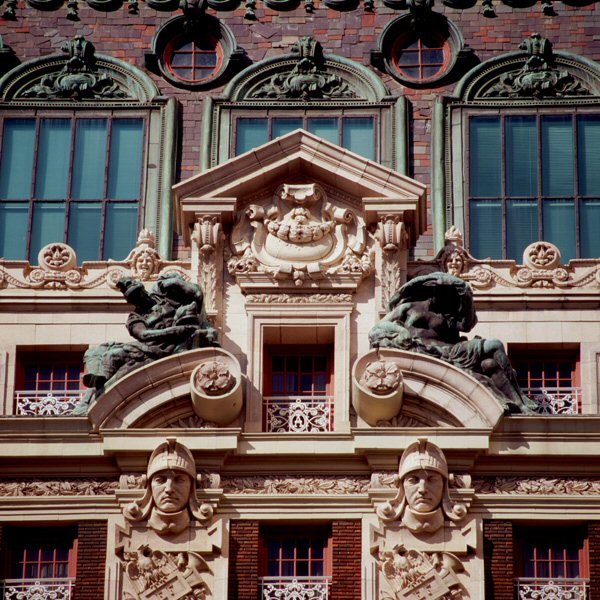 Day and Night on the Adolphus Hotel Fa�ade